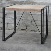 BARN wood Industrial Square Dining Table